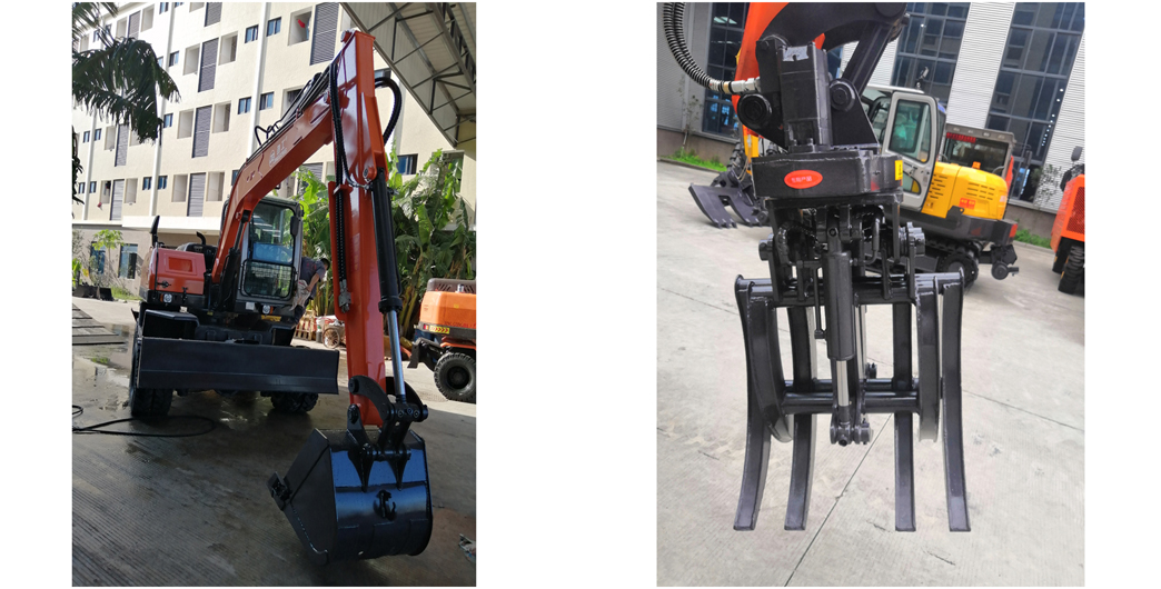 wheeled excavator with log wood grapple of JingGong manufacturer in China wheeled excavator with log wood grapple of JingGong manufacturer in China